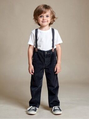 Just One You by Carter’s Black Corduroy Suspenders Pants Toddler Boy Size 5T